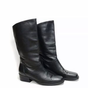 Naturalizer 11 M Black Leather Pull On Boot